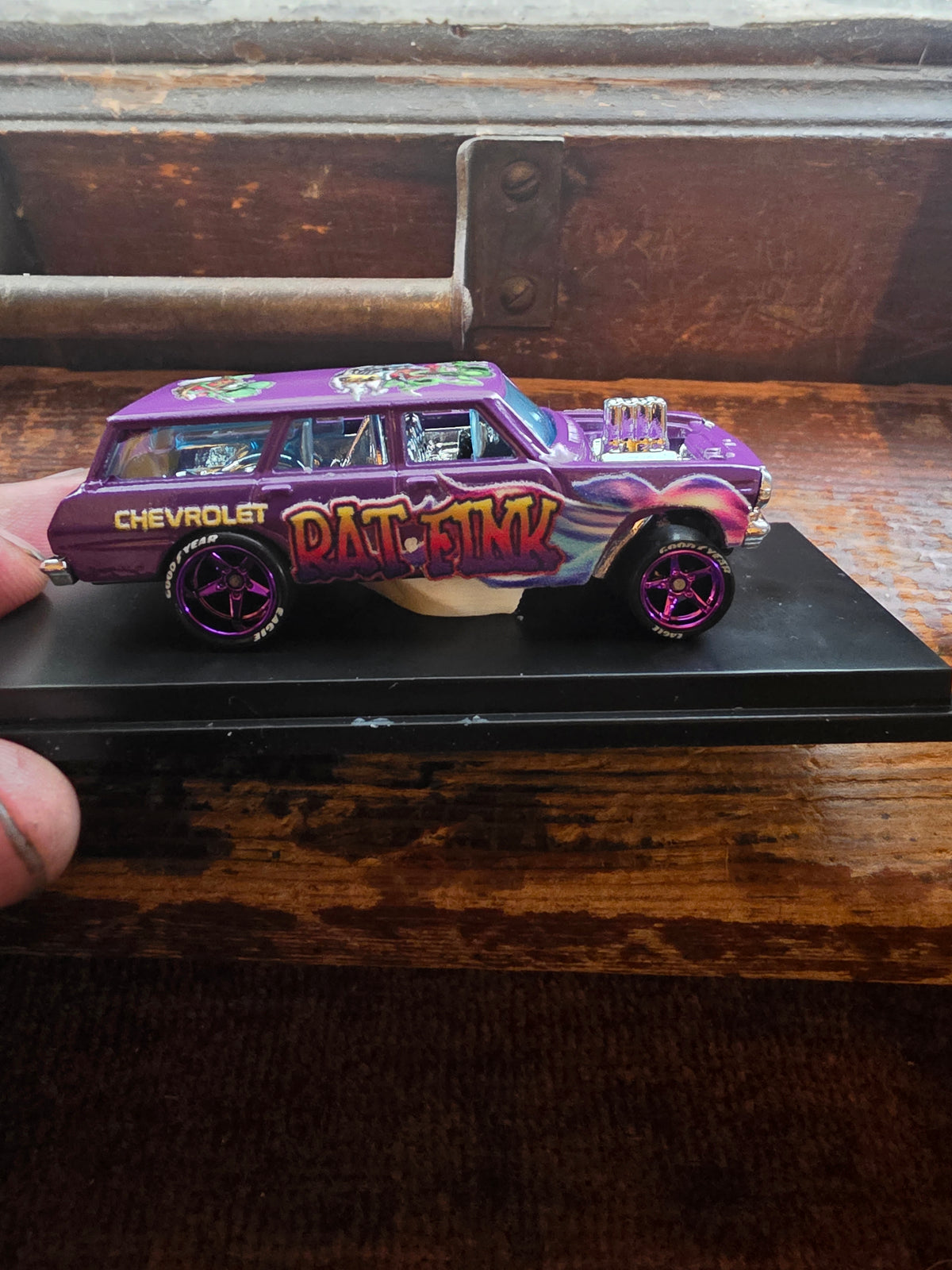 Custom Hot Wheels '64 Nova Gasser – Rat Fink Livery