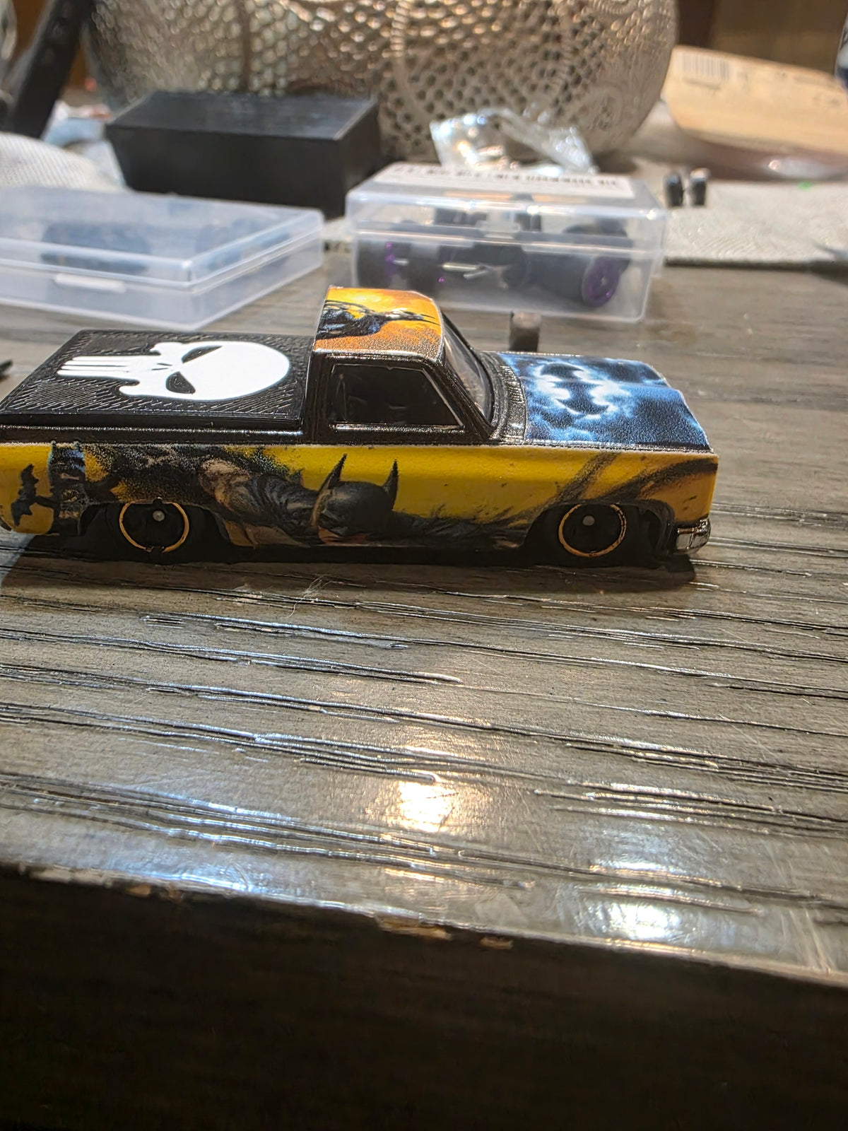 Custom Hot Wheels '83 Silverado with Acrylic Display Case