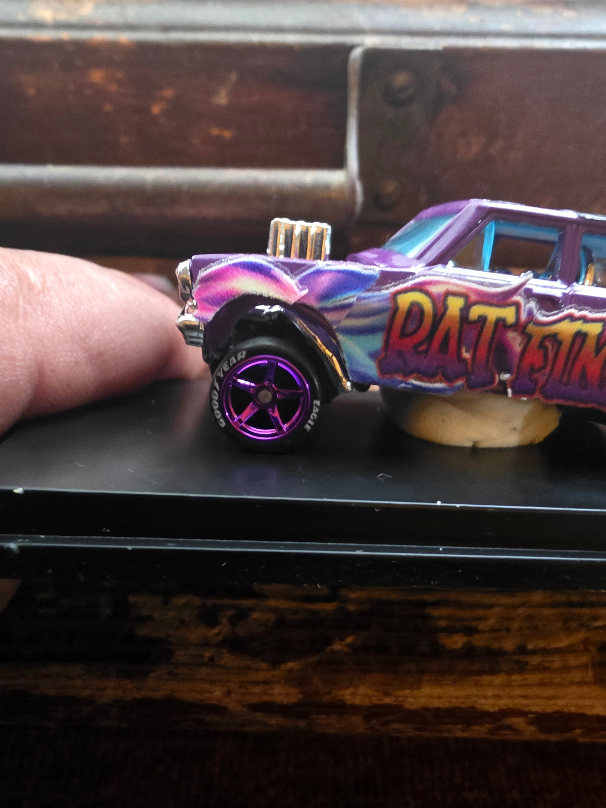 Custom Hot Wheels '64 Nova Gasser – Rat Fink Livery